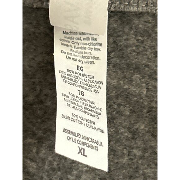 Free Speech TV Gray Graphic Print Zip-Up Hoodie By Bella+Canvas XL - Picture 6 of 8